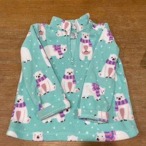 Like new - Children’s Place fleece jacket - 4T with adorable polar bear print